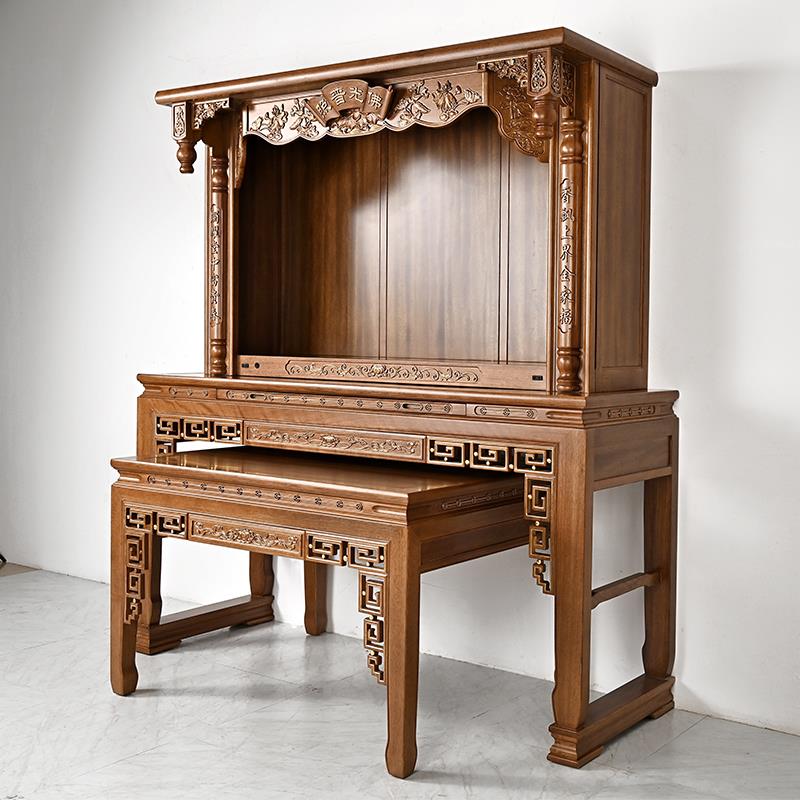 金花梨实木佛龛新中式立柜供桌香案家用佛柜佛桌佛堂神台柜贡台桌