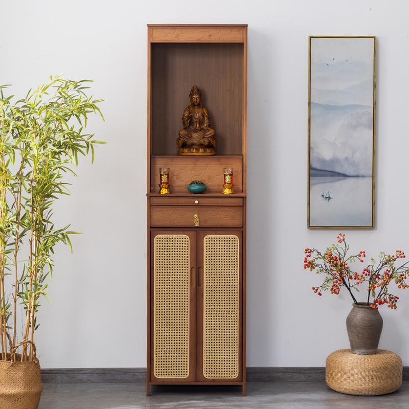 财神爷柜子佛龛新中式立柜观音佛像整体橱柜神台柜神龛立柜菩萨供