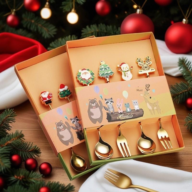 圣诞节礼物2025新款公司送同事客户老外餐具礼盒小礼品实用伴手礼