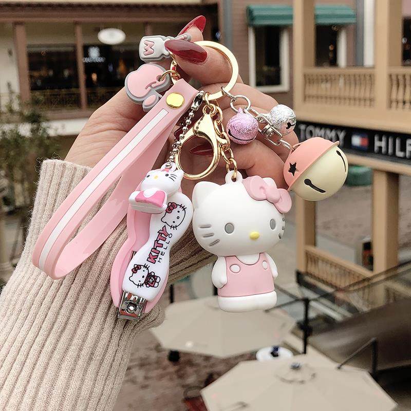 创意卡通猫钥匙扣挂件女韩国可爱汽车钥匙炼圈ins男女情侣包挂件