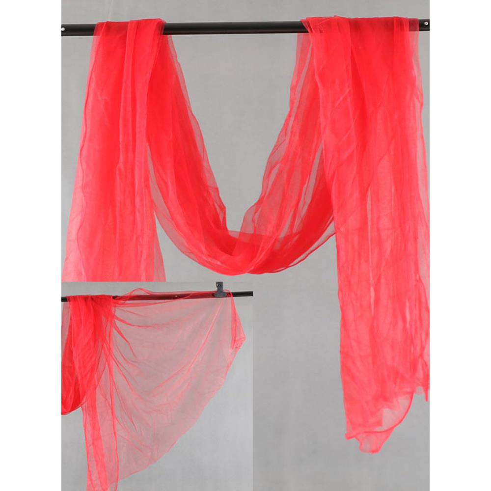 婚庆纱幔椅背纱瑞士纱婚礼椅子装饰雪纺纱布料红白纱吊顶布置网纱