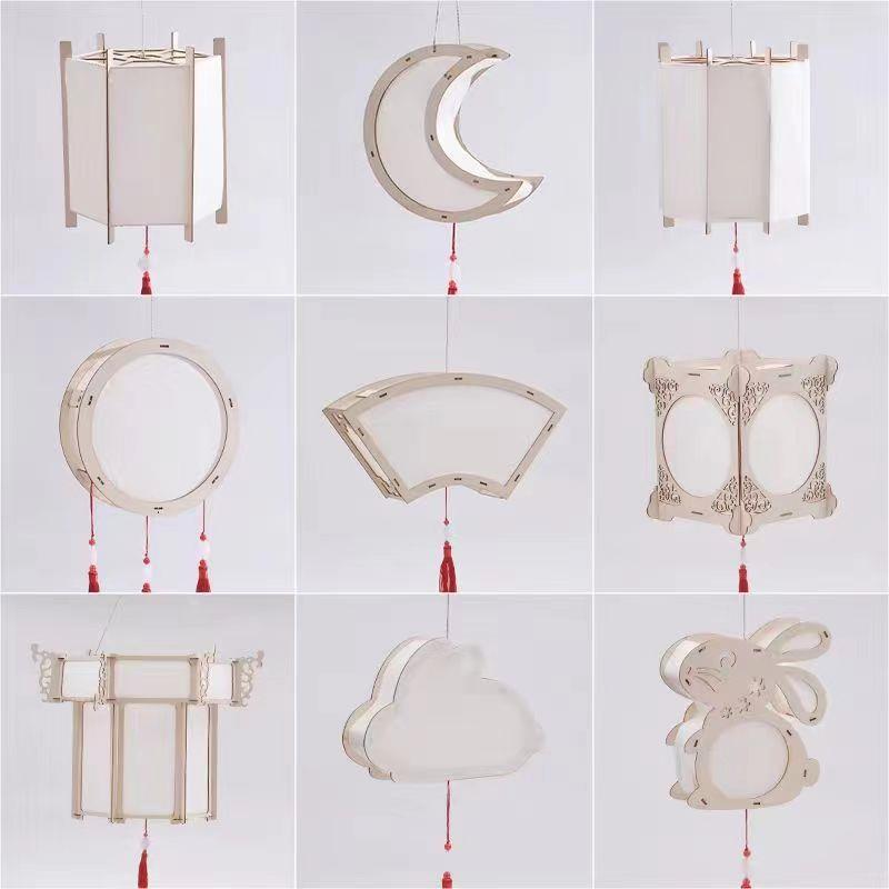 春节创意手提灯笼DIY材料包儿童手绘手工自制花灯古风汉服宫灯