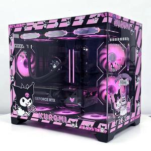 玩嘉孤勇者主题版无A柱玻璃海景房电脑机箱台式机MATX240/360水冷