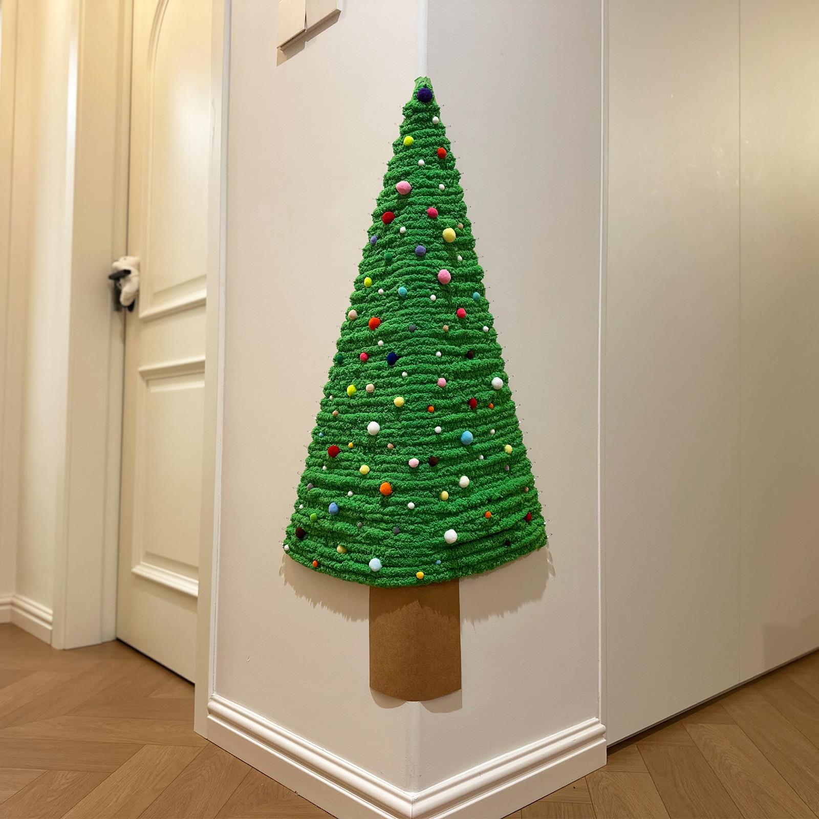 墙角面圣诞树手工diy材料包客厅卧室转角处圣诞节装饰品氛围布置