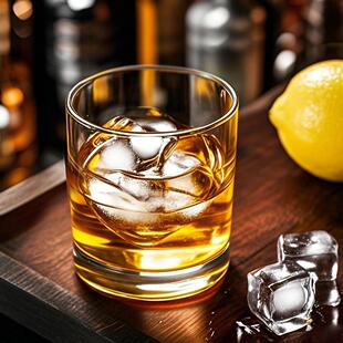 厚底冰球杯玻璃杯威士忌杯洛克杯古典杯酒吧鸡尾酒杯烈酒杯ROCK杯