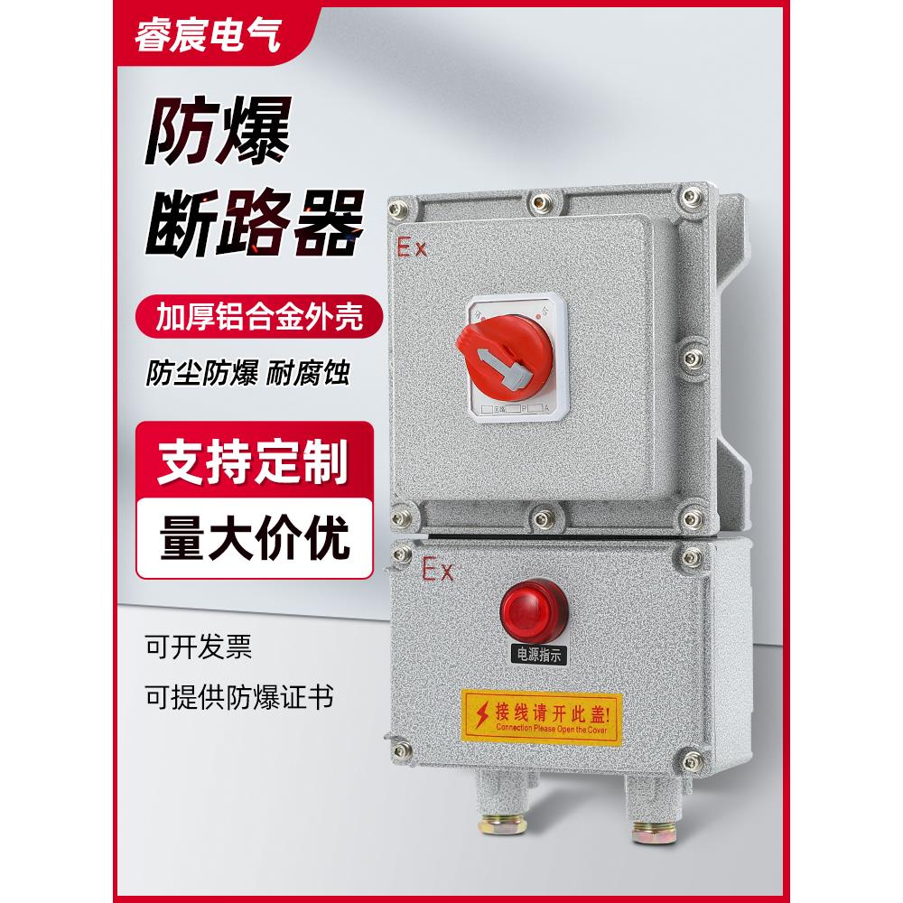 Bdz防爆断路器2P3P4P20A32A漏电防爆开关箱220V380V空气开关控制