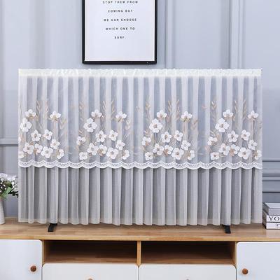 2025新款电视机防尘罩套100寸 85寸挂式台式蕾丝电视罩套开机不取