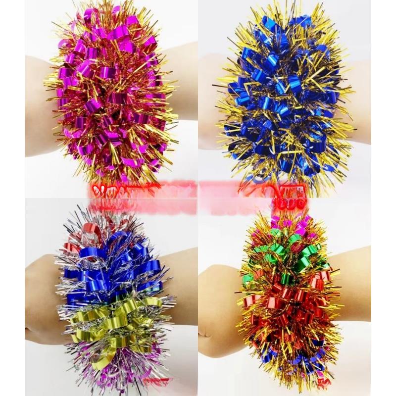 幼儿园学校舞蹈手腕花儿童节演出闪亮手花运动会道具钟手炼