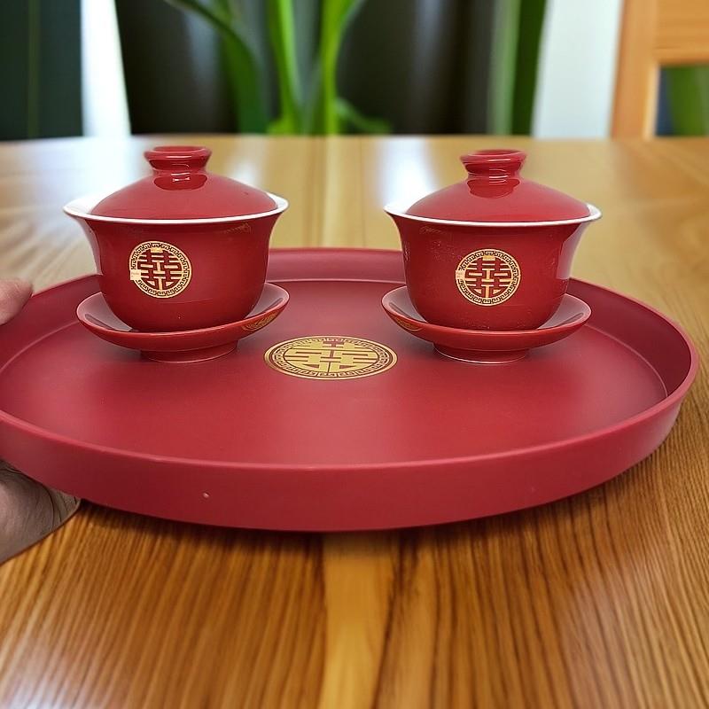 采购产品婚礼茶杯，茶具，红茶壶，烤面包片，婚礼杯子，一对新婚