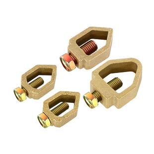 纯铜接线夹接地棒铜线夹A夹G夹防雷配件夹具绞线卡扁带夹黄铜线夹