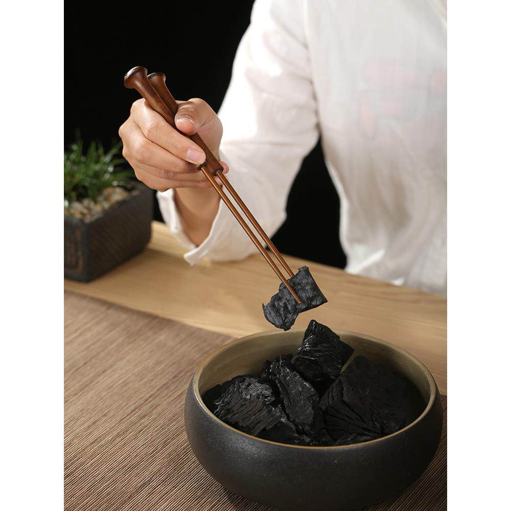 手工筇竹围炉煮茶具零配件火箸茶勺茶针火钵碳夹橄榄碳火钳夹家用