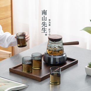 家用办公室玻璃煮茶壶干泡茶盘轻奢简约 南山先生吾心功夫茶具套装