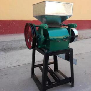 粮食挤扁机小型油坊酿酒用玉米高粱小麦花椒种子破碎机对辊破碎机