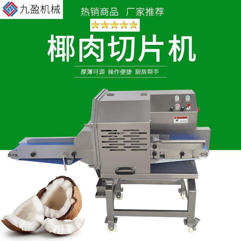 海南椰子肉切片机TJ-304D新鲜肉苁蓉切片设备 厚薄可调切香蕉片机