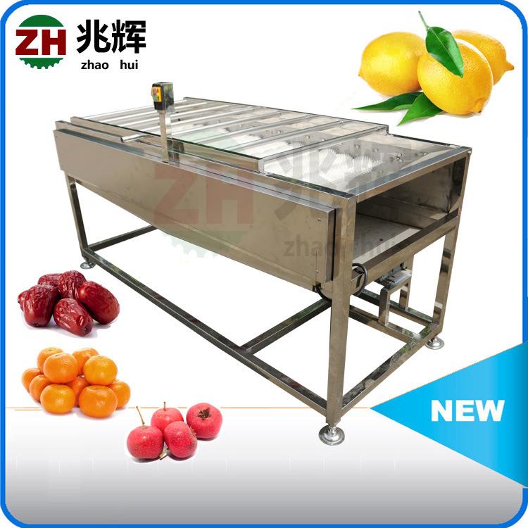 厂家直供毛刷喷淋果蔬清洗机 全自动平行毛刷喷淋洗果机