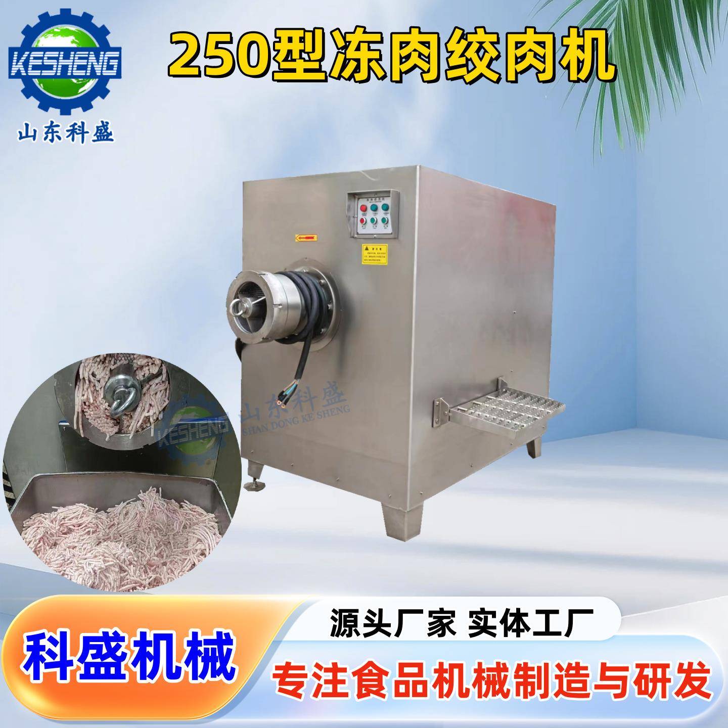 不锈钢鸡架绞肉机 商用猪牛羊肉绞馅机 250型冻肉绞碎机商用