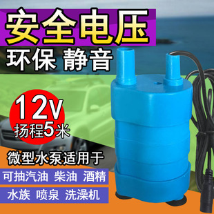 水泵 12V24V微型直流无刷潜水泵柴油泵汽油泵安全底吸泵舱底泵直式