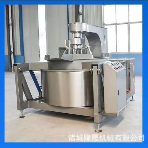 香菇酱自动变频调速炒锅辣椒酱半自动电加热炒菜机操作简单