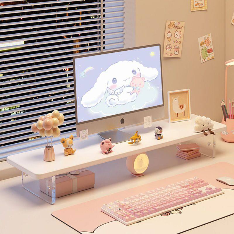 显示器增高架悬浮亚克力电脑托架笔记本支架桌面办公加长置物架子