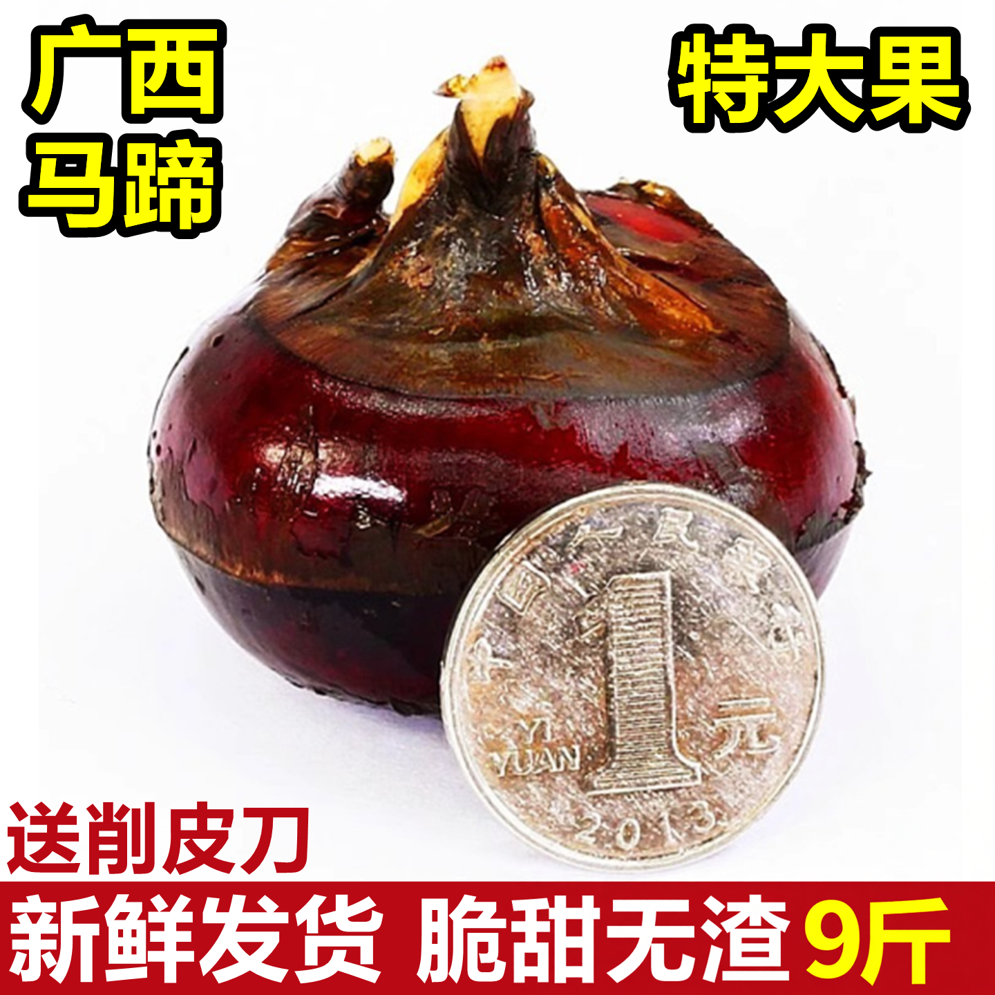 广西马蹄荸荠新鲜特大果即食脆甜应当季荔珍珠马蹄浦整箱水果蔬菜