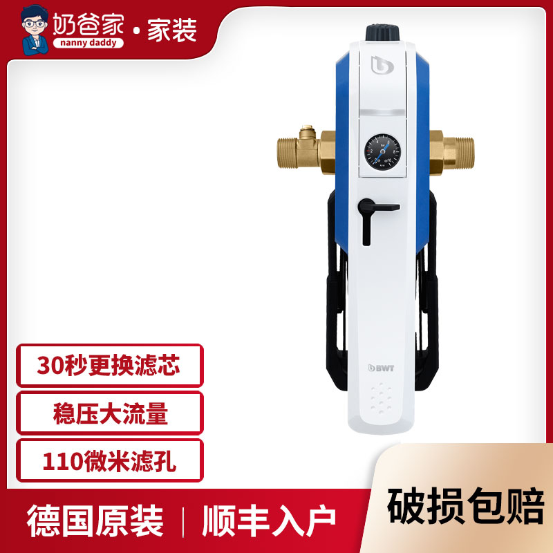 现货奶爸家德国倍世BWTE1前置净水器过滤器拆洗式家用40385滤芯