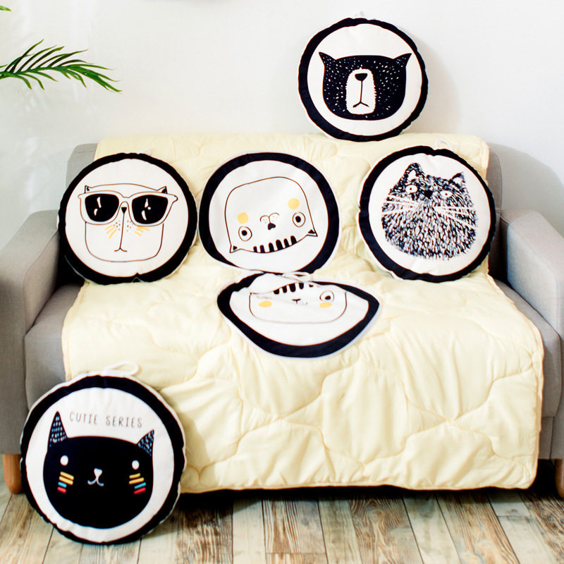 抱枕被子两用办公室午睡枕多功能枕头黑白系图案汽车腰枕被靠垫被,居家布艺,靠垫/抱枕,淘宝优惠券,粉丝福利购,淘宝优惠卷