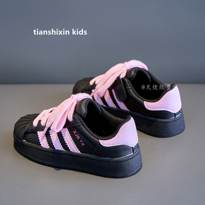 女童板鞋秋季新款儿童贝壳头