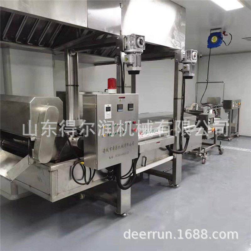 绝味鸭脖鸭翅油炸机 熟食卤制品油炸机械设备 电热炸锅 自动除渣