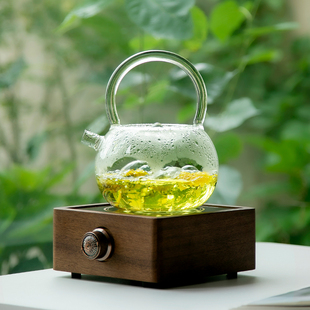 拓土煮茶壶家用室内煮茶器加厚玻璃耐高温烧水泡茶壶黑晶炉煮茶炉