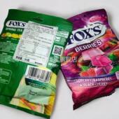 foxs水晶糖果汁薄荷糖袋装 春茶糖水果硬糖果小零食 90g杂莓四季