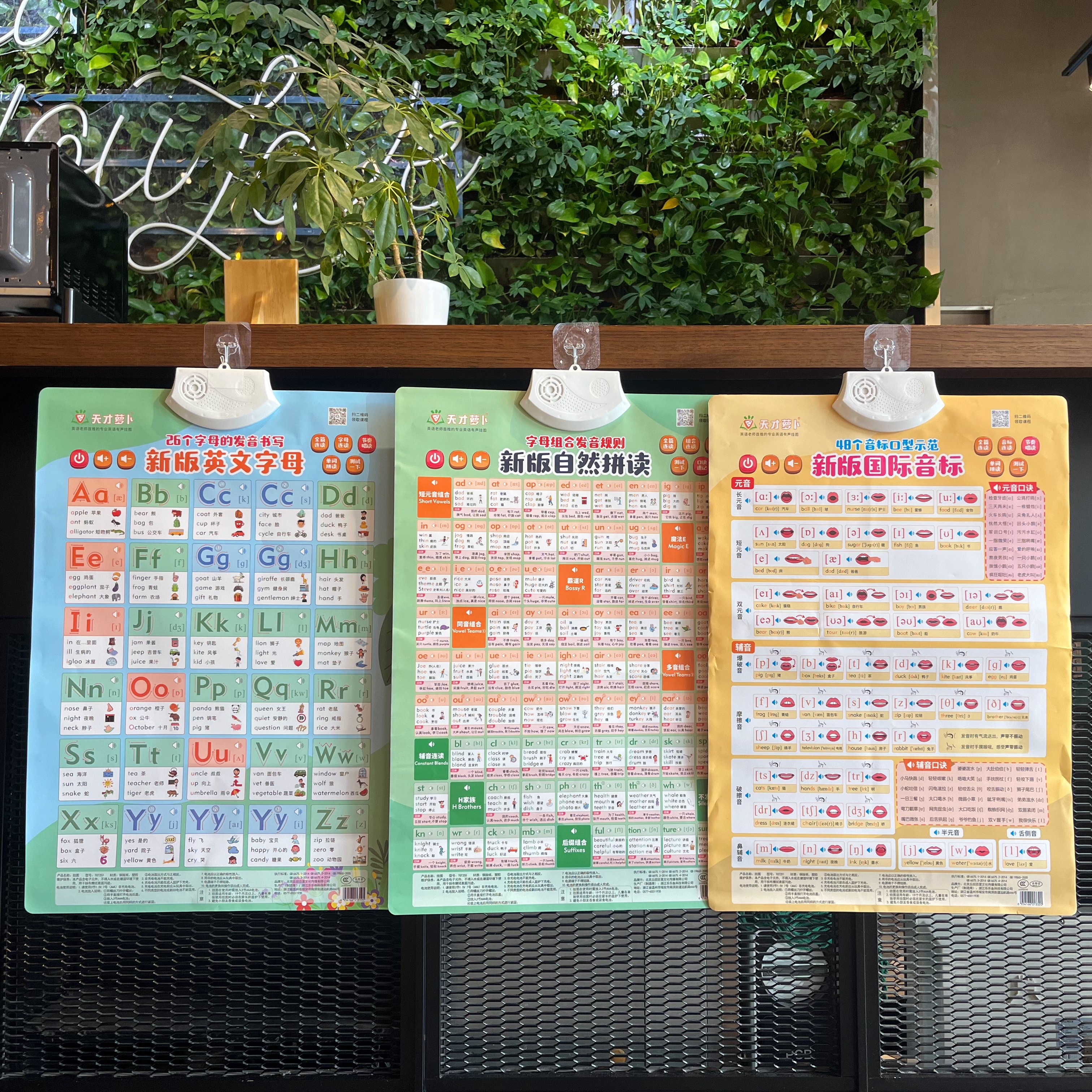 英语有声点读挂图自然拼读音标