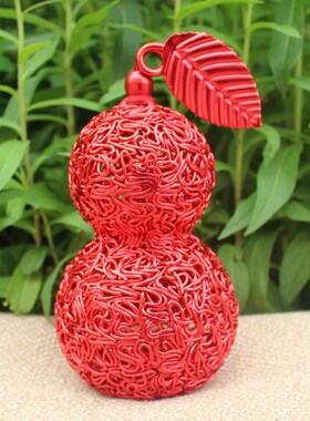 纯手工艺品铝线编织家居装饰葫芦摆件办公室客厅玄关店铺创意礼物