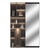 GULAGOS北欧风全身镜装 推拉穿衣镜子挂画抽象玄关卧室 饰画隐藏式