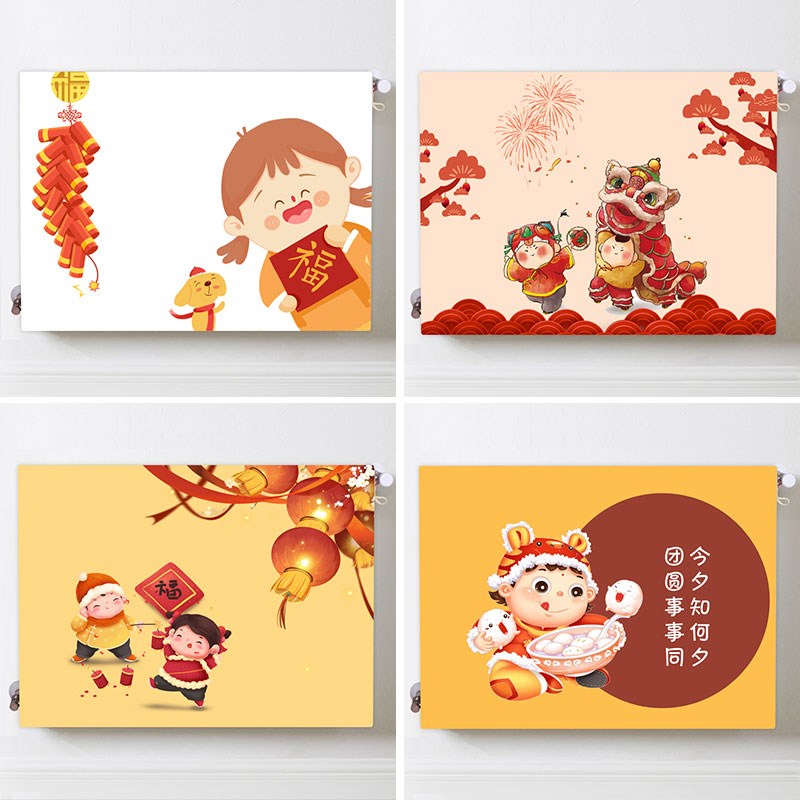 中式印花暖气罩家用铸铁老式暖气遮丑装饰罩定制加厚暖气片防尘罩