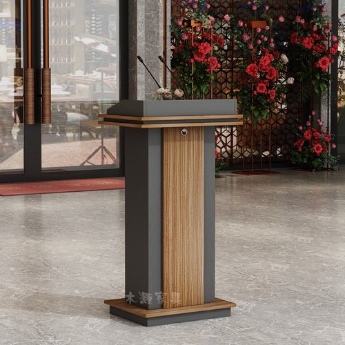 简约演讲台办公学校教师讲台酒店前台接待台迎宾桌主持台咨询台