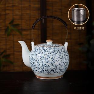 水壶老式 陶瓷茶壶冲茶家用耐高温养生壶单壶泡茶中式 凉水壶大容量