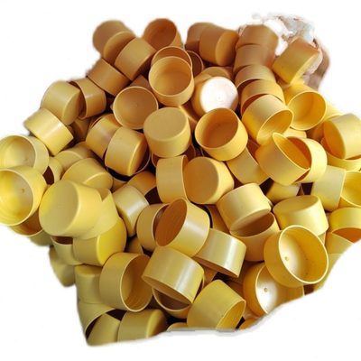 帽堵头套套套加长护胶镀锌脚手架钢管架子塑料保护48 管黄色管
