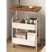 小推车床头可移动零食收纳置物架沙发边几落地床边茶几小桌子客厅