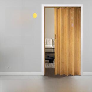 哆普折叠门pvc推拉隐形隔断卧室厨房卫生间无地轨商铺简易门