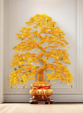 中式摇钱树摆件送长辈朋友开业新宅乔迁招财摆件招财树高端送礼
