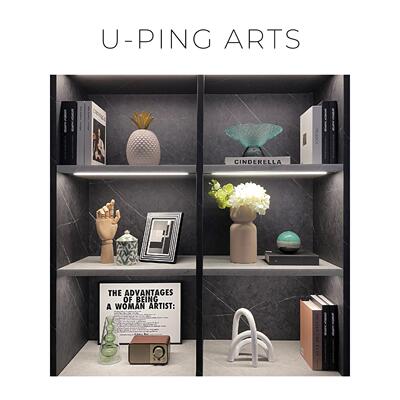 样板房软装书柜桌面家居模拟花相框挂画玻璃工艺品Zh3498