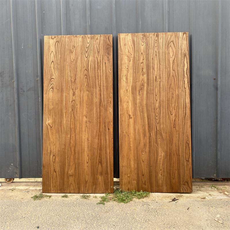 老榆木实木桌面原木桌板木板面定制餐桌茶桌书桌吧台板子实木定制