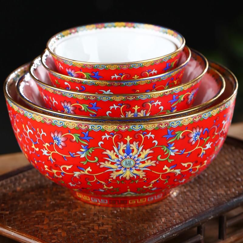 碗家用2024新款简约轻奢餐具创意吃饭碗盘组合汤面碗陶瓷碗碟寿碗