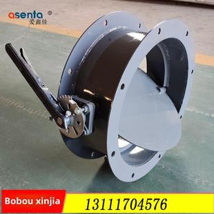 手动涡轮通风蝶阀除尘管排烟手柄圆百叶阀高温气动空调阀风门