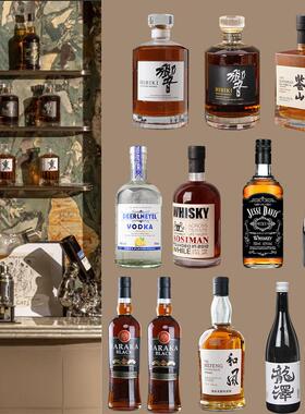 日式洋酒装饰摆饰样板房展柜酒柜家居摆设壁挂装饰水吧台彷真道具