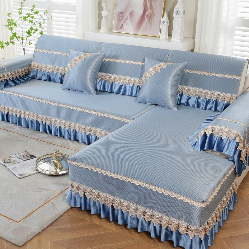 新款夏季全包沙发垫凉席冰丝竹藤席坐垫防滑沙发套罩巾定做可机洗