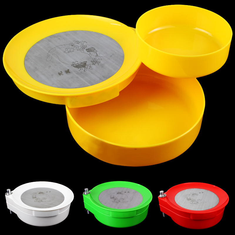 饵料盆全磁拉饵盘强磁地插卡扣开饵盆钓鱼箱钓椅三合一饵盆钓鱼用