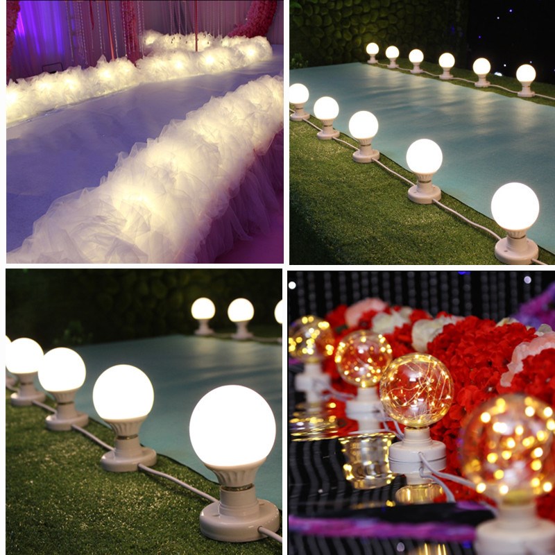 t台龙珠跑马灯路引婚庆灯泡雪纱舞台装饰布置