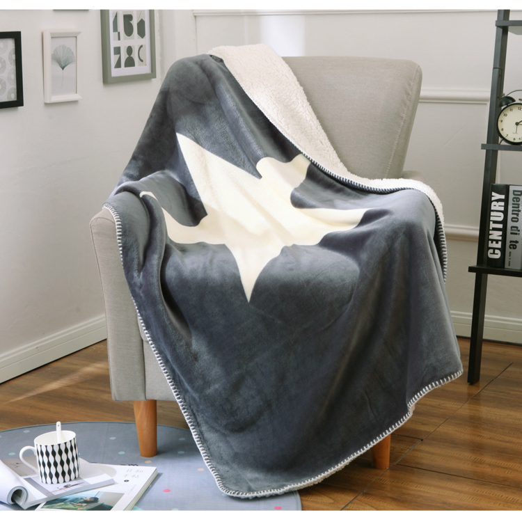 出口双层毛毯羊羔绒秋冬季办公室午睡毯法兰绒单人加厚沙发小盖毯