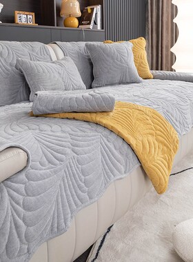 定制套】雪尼尔四季通用沙发垫可定做沙发套现代简约双重防滑BJY